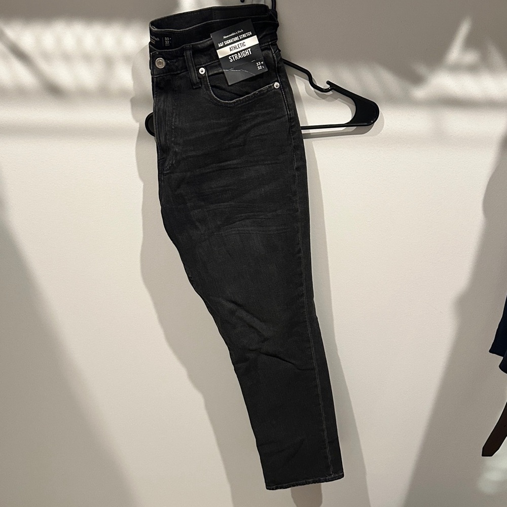 Abercrombie & Fitch Black Straight Men Jeans